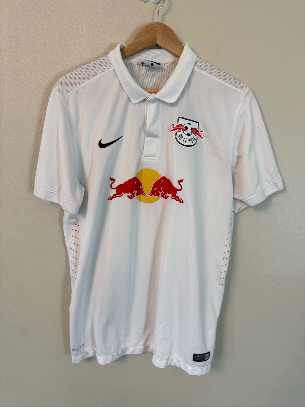 Nike RB Leipzig Home Soccer Jersey White Dri-FIT Size Bundesliga L